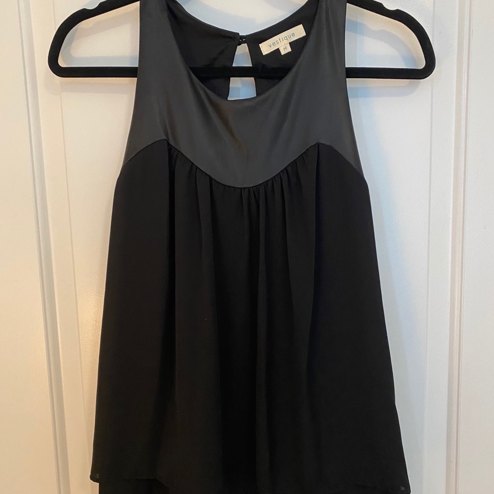 High Neck Black Tank